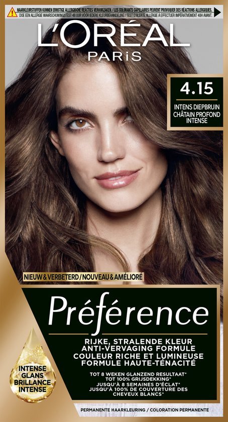 L'Oréal Récital Préférence 4.15 - Diep Kastanjebruin - Haarverf met Color extender