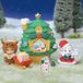 Sylvanian Families Mini-figurines, Maison du Père Noël (Édition Limitée), Bébés Panthère des neiges et Chien caramel, avec accessoires, avec vêtements amovibles