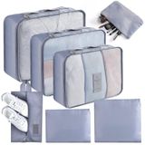 Grande valise organizer - Set van 7 - Gris foncé - Organisateur de voyage imperméable pour vêtements et chaussures