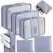 Grande valise organizer - Set van 7 - Gris foncé - Organisateur de voyage imperméable pour vêtements et chaussures