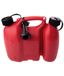 hünersdorff GmbH Doppelkanister 1,5 l, dubbele Profi PE-HD tank, naakte goedkeuring, accessoires, zwart/rood, 3 + 1,5 l, 5 l, rood, 14,5 x 30,8 x 25,4 cm 804000