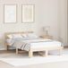 Prolenta Maison Exclusive Bedframe met hoofdeinde, natuurlijke uitvoering, 135 x 190 cm, massief grenenhout