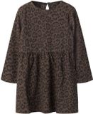 Robe imprimé léopard chocolat marron