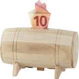 Merkloos / Sans marque Iko-Import Klaus Otte Gmbh Spaarpot Houten Vat/Ton - 13 x 8 cm - Wijnvat/Whisky Vat