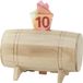 Merkloos / Sans marque Iko-Import Klaus Otte Gmbh Spaarpot Houten Vat/Ton - 13 x 8 cm - Wijnvat/Whisky Vat