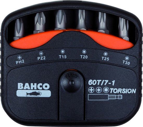 Bahco 60T/7-1 Bits Set 7pcs Torsion PH, PZ, T