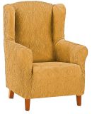 Martina Home Relax fauteuilhoes, polyester elastaan katoen, mosterd, oorfauteuil