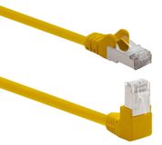 Merkloos Netwerkkabel utp kabel cat 6 - Patchkabel - 1 meter - 90° haakse stekker - Geel