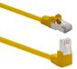 Merkloos Netwerkkabel utp kabel cat 6 - Patchkabel - 1 meter - 90° haakse stekker - Geel