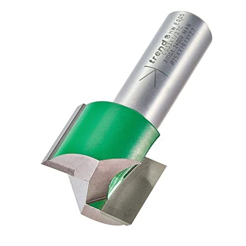 Trend C033X1/2TC Two Flute Cutter 25.4mm Diameter - Silver, Dia X 19.1MM Cut