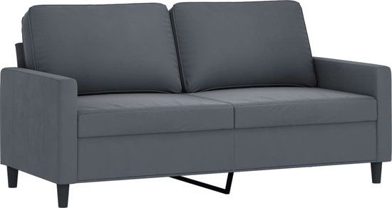 vidaXL Tweezitsbank 140 cm fluweel donkergrijs