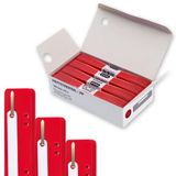 Elba Nietstrips van kunststof, 150 x 35 mm, rood, 100 stuks