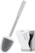 Sans marque Brosse de toilette en silicone - Blanc Gris