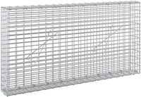 vidaXL Gabion met 3,5 mm draad en 5x2,5 cm gaas 100x10x50 cm