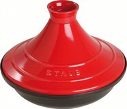 Staub Tajine - 28 cm - Zwart-kers - Rood - Gietijzer