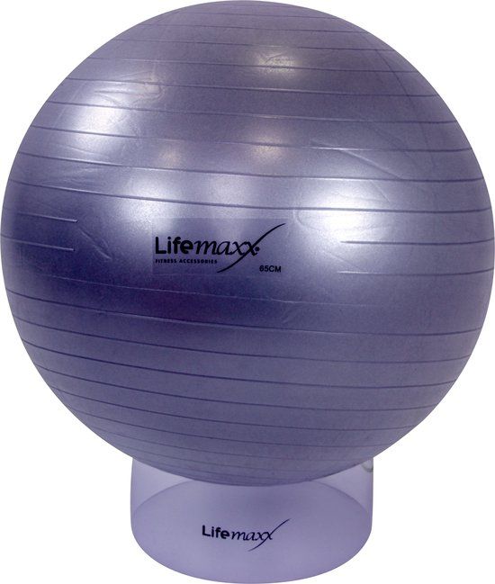 Lifemaxx Gymball - Fitnessbal - 75 cm - Paars