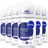 NIVEA Deodorant Roller Derma Control Restore - 6 x 50 ml