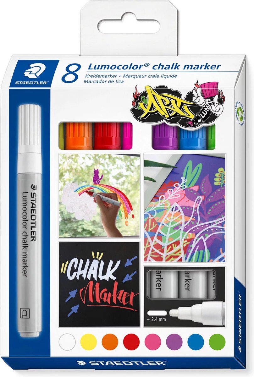 Staedtler Lumocolor krijtmarker, set van 8