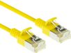 ACT Gele 1 meter LSZH U/FTP CAT6A datacenter slimline patchkabel snagless met RJ45 connectoren DC7801