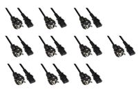 LINK LKSK12D10 - Stroomkabel Schuko - IEC-bus C13 Recht 1,2 m 10 Stuks