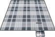 Unyqoos® Couverture de pique-nique imperméable, 200x200 cm, gris-blanc, lavable, pliable