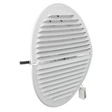 La Ventilazione La Ventilation GABDF200R ventilatierooster rond, inklapbaar, aluminium, wit gelakt, met insectennet, diameter 230 mm