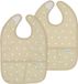Meyco Baby Sweet Heart Slab Met Opvangbakje - 2-pack - Sand/Soft Sand