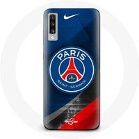 Maniacase Hoesje voor Samsung Galaxy A70 PSG Paris Saint Germain Logo