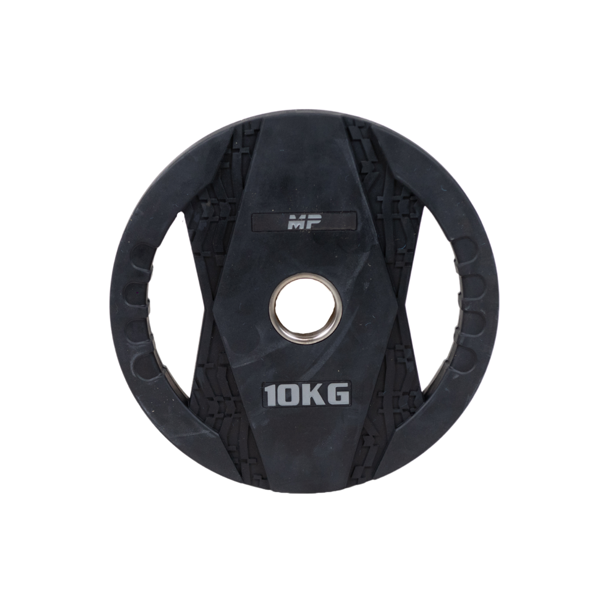 Muscle Power Olympische Halterschijf met Handgrepen - Rubber - 10 kg