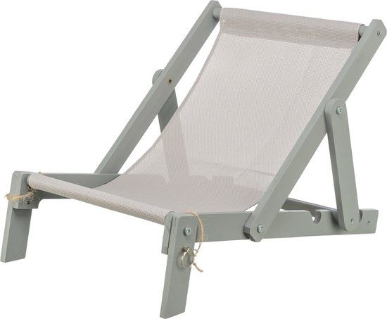 Trixie Strandstoel Hout Grijs 51X33X37 cm