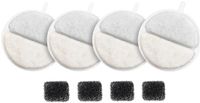 OEM BeiJingLiangPinJiaZuoKeJiWenHuaFaZhanYouXianGongSi Drinkfontein Filters - Met Koolstoffilter en Schuimfilter - Voor Katten en Honden - 8 Stuks - Wit/Zwart