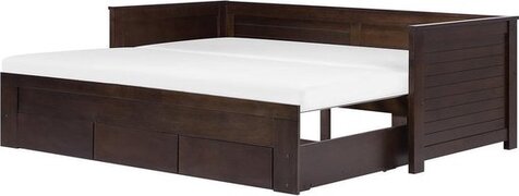 Beliani CAHORS Bed Bruin Hout 90x200