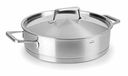 Lacor Pan MET deksel Foodie 28X6.5CM, roestvrij staal, grijs, 28 cm