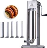 Vevor Handmatige Worstvuller 7L Verticale Worstmachine 304 Roestvrij Staal