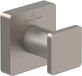 Villeroy & Boch Elements - Striking handdoekhaak, handdoekhouder voor wandmontage, messing wandhaak accessoires, badkamerhaak vierkant, 45 x 44 x 45 mm, geborsteld nikkel mat