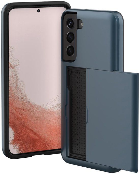 imoshion Hoesje met Pasjeshouder - Geschikt voor Samsung Galaxy S22 - Donkerblauw