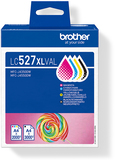 Brother LC527XLVAL Value Pack Ink Cartridge - Black, Cyan, Magenta, Yellow - 4 Pack