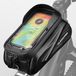 Sans marque Porte-bagage de cadre de vélo support de téléphone portable étanche résistant aux rayures - convient aux téléphones portables de moins de 6,5 pouces - support de téléphone et sac de guidon pour vélo