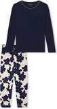 SCHIESSER Pyjama lang Gebloemd Dames Navy 36