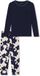 SCHIESSER Pyjama lang Gebloemd Dames Navy 36
