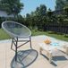 Chaise de jardin grise en polyrotin pour extérieur