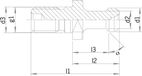 HAIMER Boulon de serrage JISB6339 BT50 45deg. refroidissement interne