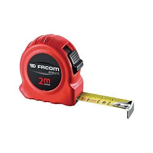 FACOM Meetlint, 2 m x 13 mm, rood, met zeer sterke nylon coating, 893B.213Pb