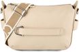 Coccinelle Gretel Ribbon Crossbody Bag Grained Leather Sandshell beige