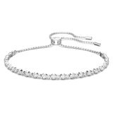 Swarovski Subtle Trilogy armband, Verschillende ronde slijpvormen, Wit, Rodium toplaag