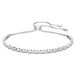 Swarovski Subtle Trilogy armband, Verschillende ronde slijpvormen, Wit, Rodium toplaag