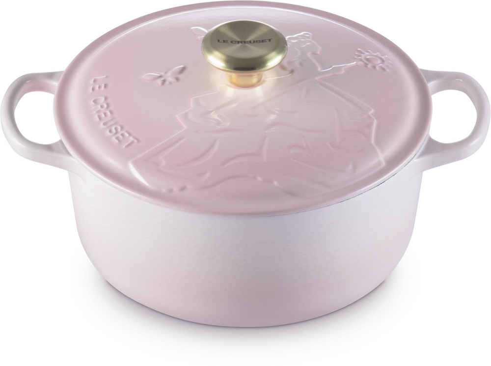 Le Creuset x Wicked Signature stoofpan rond 24cm Glinda roze - limited edition