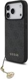 Guess 4G Charm Backcover met Hanger - Geschikt voor iPhone 17 Pro - MagSafe Compatibel - Grijs