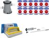 WAYS - Aspirateur de piscine et pompe de filtration 1249 L/h et 12 filtres type I et brosse de nettoyage WAYS