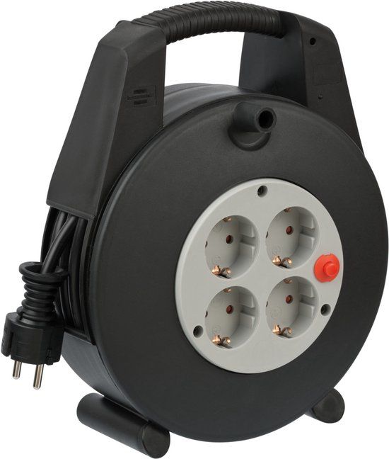 Brennenstuhl Vario Line Kabelbox - 4-voudig - 15 m - Zwart/Grijs